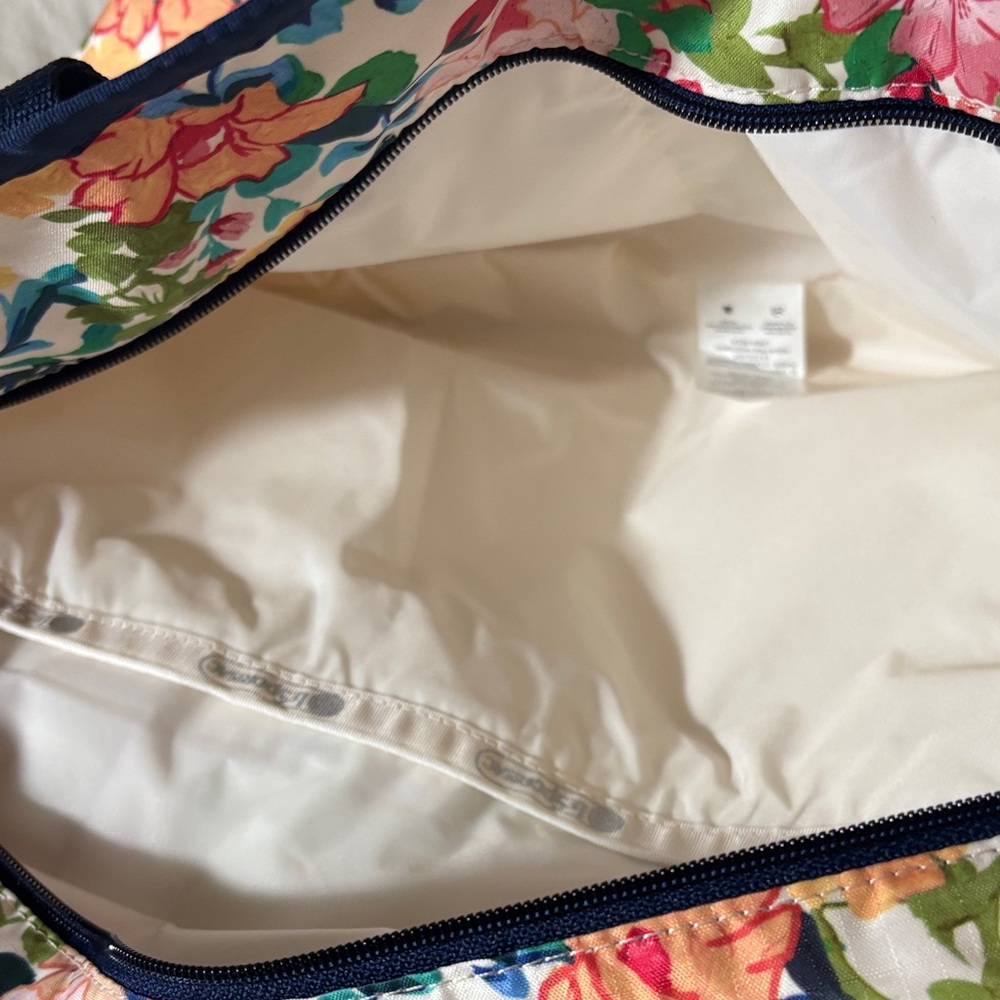 LeSportsac Navy and Floral Tote Bag - Picture 10 of 16